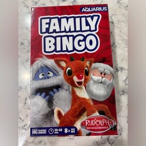 Aquarius Rudolph the Red-Nosed Reindeer Christmas Fun Family Bingo Game Night